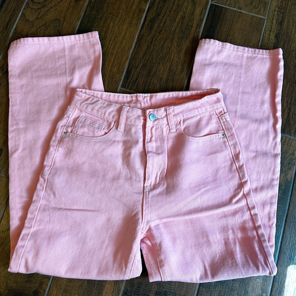 Pink Mom Jeans